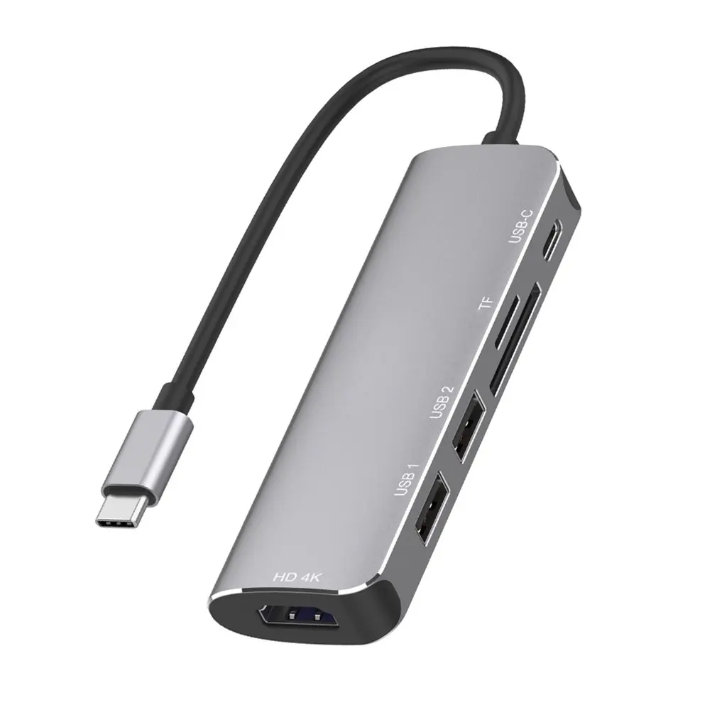 

Док-станция USB Type-C 6-в-1 с 2 портами USB 100, Вт, 4K HDMI