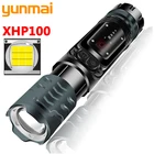 XHP100 9-ядерный COB высококачественный светодиодный фонарик USB Перезаряжаемый внешний аккумулятор 18650 26650 аккумулятор фонафонарь масштабируемый алюминиевый