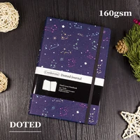 zodiac a5 160gsm bullet dotted journal hard cover elastic band ultra thick paper planner notebook