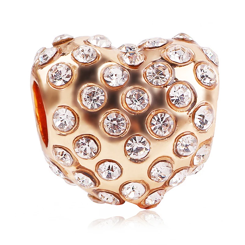 crystal around Nan Sister Grand Daughter Лучший Друг Микки Сердце Бусины Подходит Pandora браслет и браслет DIY для женщин Изготовление ювелирных изделий - Цвет: crystal around