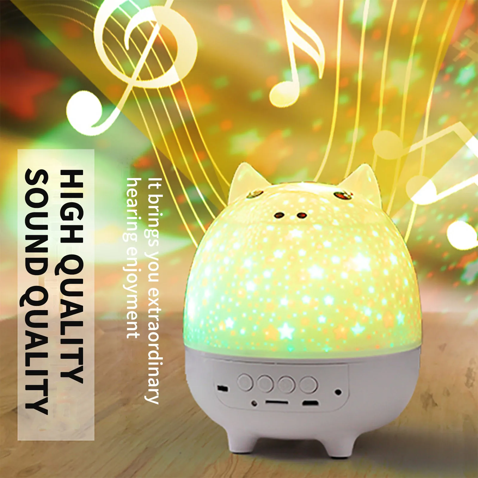 

2020 Night Light Star Projector with Remote Control Timer Bluetooth Music Speaker Cool Durable Bluetooth Speaker Projector F