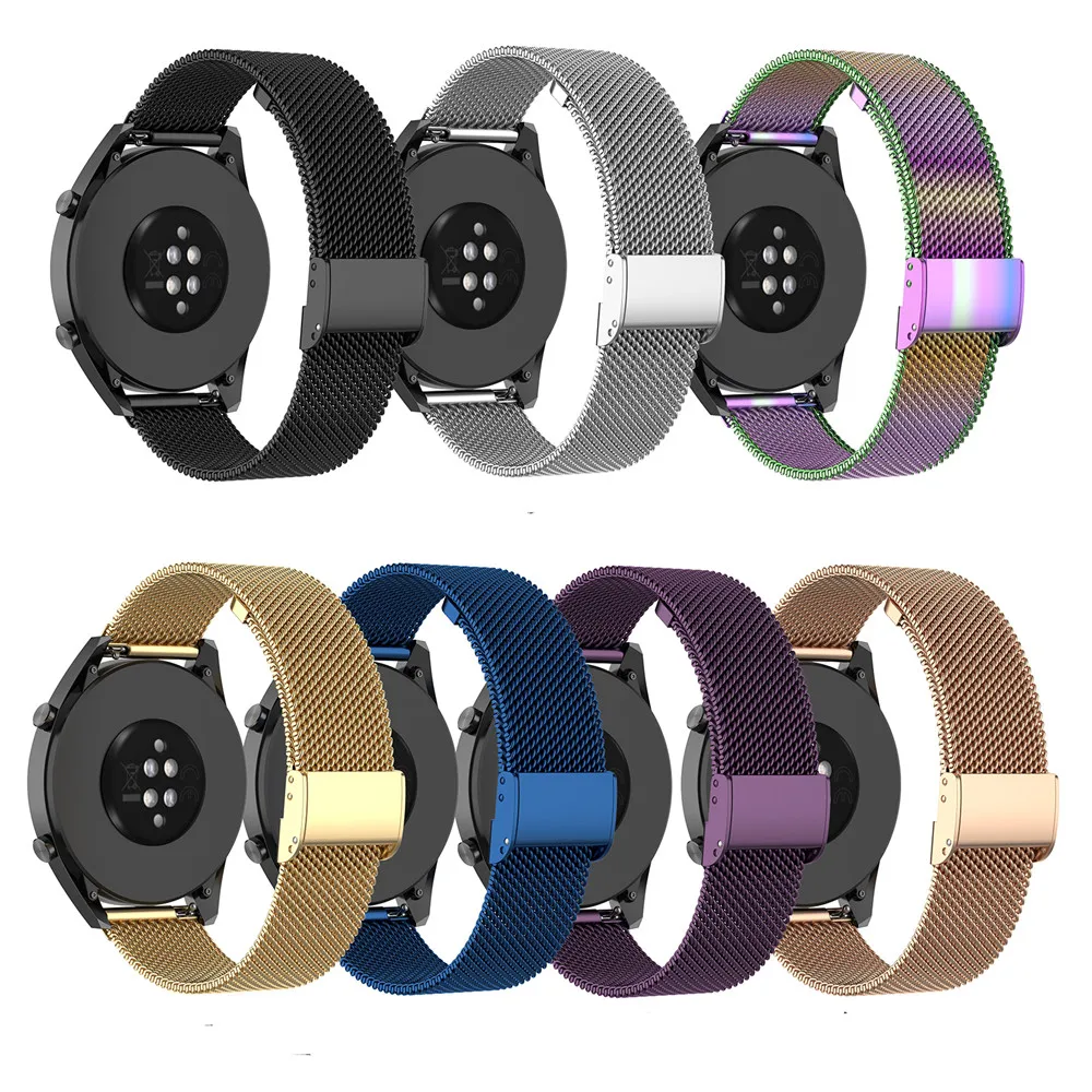 

22MM Stainless Steel Mesh Wristband Strap For Samsung Galaxy watch 46mm For Huawei watch GT Honor Magic honor MagicWatch2 46mm