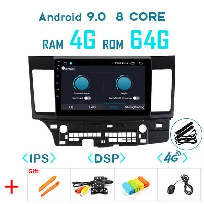 4G 64G DSP no canbus 4G 64G Android 9,0 1280*720P Carplay Авто gps радио для Mitsubishi Lancer-ex 2008- мультимедиа DSP ips экран без DVD плеера - Цвет: 4G 64G DSP no canbus