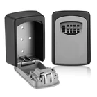Ящик для хранения ключей, погодозащищенный 4-значный комбинированный Сейф для хранения ключей, для дома и улицы, со скрытым кодом