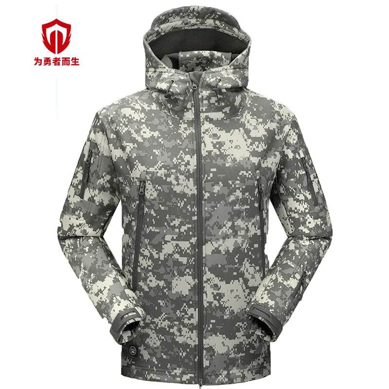 

Tactical Jacket Waterproof Camouflage Windbreaker Mens Military Army Fleece Hooded Coat Camo Windproof Hunting Softshell Jackets