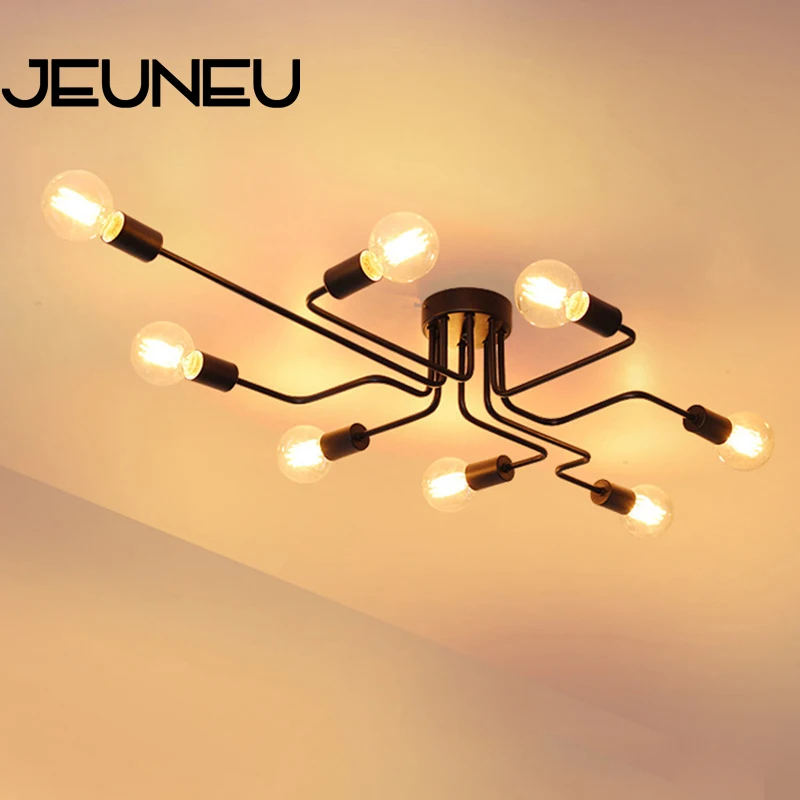 Европейская креативная простая потолочная Светодиодная лампа E27 комнатное