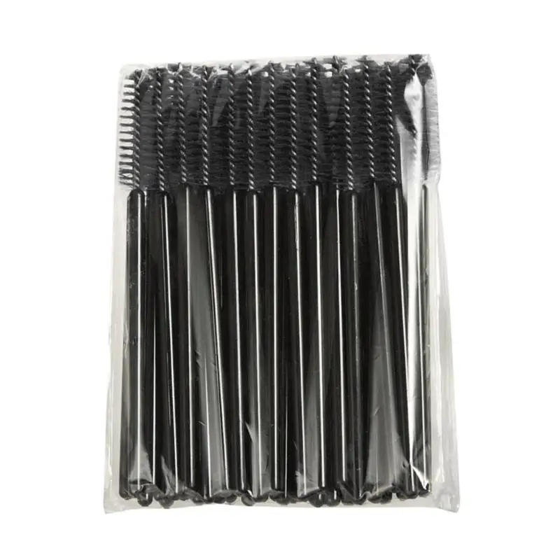 Black Black 50pcs 5/10/50 шт одноразовые щеточки с тушью для ресниц палочки для мотальные кисти для макияжа палочки для мотальные ресницы Ки - Handle Color: Black Black 50pcs