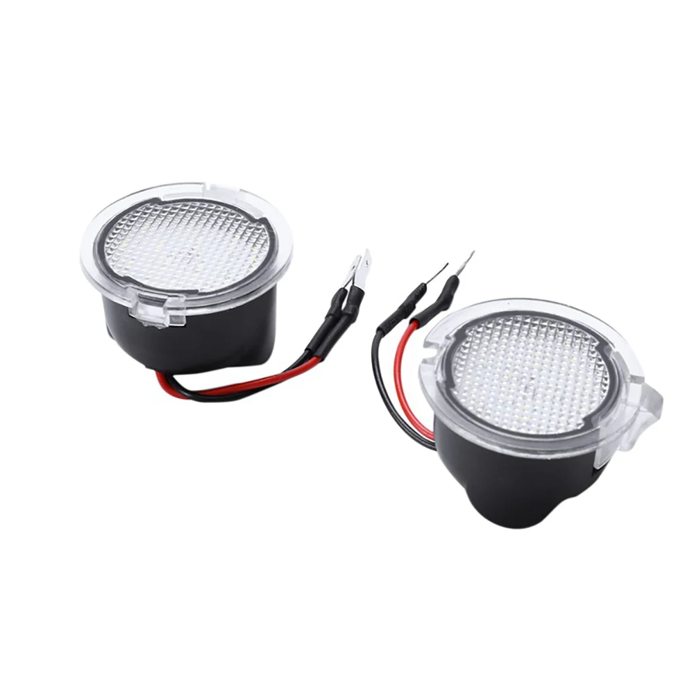 2Pcs Bright White Car LED Under Side Mirror Puddle Light Waterproof Signal Lamp For Ford F-150 Edge Fusion Flex Explorer Mondeo |