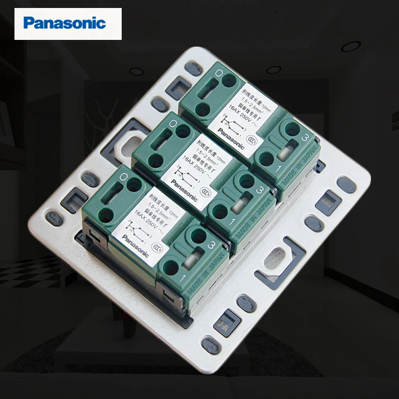 Panasonic японский новый дизайн роскошный светильник переключатель 1 2 3 банды