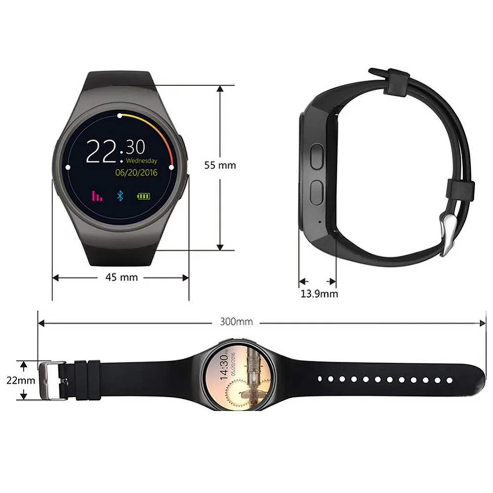 KW18 Bluetooth Смарт часы телефон полный экран Поддержка SIM TF Smartwatch сердечного ритма для IOS iPhone Android samsung Xiaomi PK KW88