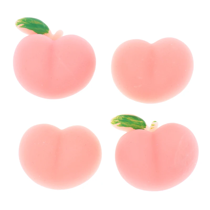 

2Pcs Elastic Peach Creative Pinch Vent Cute Girl Heart Pink Ball Fidget Toy Decompression Toy