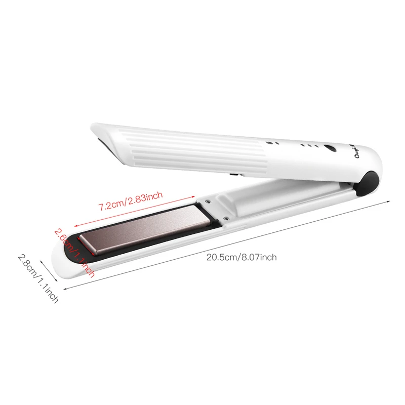 

Quick Charge Hair Straightener Wireless Mini Travel Flat Iron Fast Heating Electric Straightening Curling Wand with Lock Design