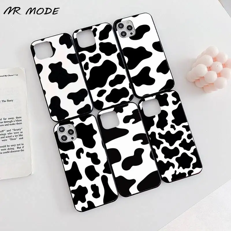 

Cow Symbol Pattern Print Phone Case for iPhone 11 12 pro XS MAX 8 7 6 6S Plus X 5S SE 2020 XR Soft mobile bags coque shell funda