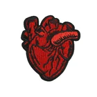 Нашивка анатомическая с вышивкой в виде сердца крови, нашивка с человеческими органы и красным сердцем для пришивания утюгом, нашивка для одежды, аксессуар для одежды