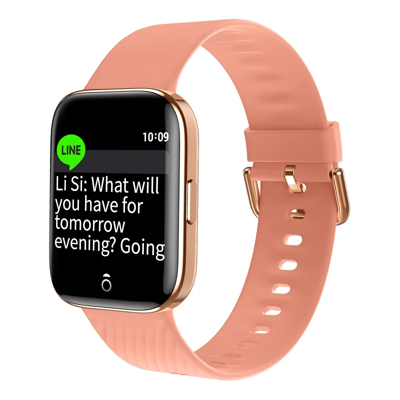 gold pink LEMDIOE роскошные женские Смарт-часы IP68 Водонепроницаемый динамический монитор сердечного ритма мульти-спортивный режим smartwatch для женщин для iphone ios - Цвет: gold pink