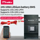 Смарт BMS 24s 100a BT app 72В lifepo4 температурная защита электрических автомобилей активный балансир литиевая батарея защитная пластина