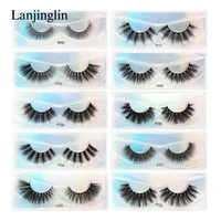 1 pair soft 3d mink lashes false eyelashes naturalthick long eye lashes wispy makeup beauty extension tools faux cils