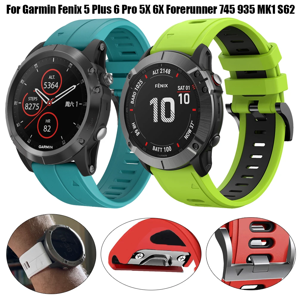 

Быстросъемный ремешок для наручных часов Garmin Fenix 6 6X Pro 5 5S 5X Plus 3HR 935 745 945 MK1 S60 D2 S62