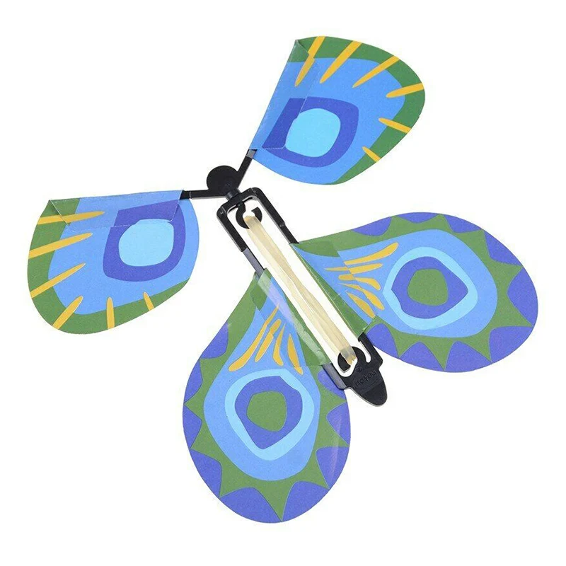 

6 Pcs Magic Props Flying Butterflies Rubber Band Powered Surprise Toy for Children Wedding DSD666