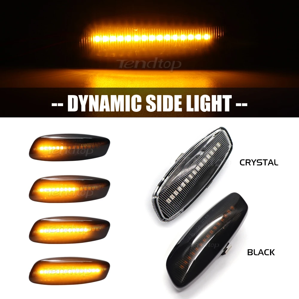 Dynamic LED Flashing Side Marker Lamp LED Strip Turn Signal Light For Citroen C3 C4 C5 DS3 DS4 For Peugeot 207 308 3008 5008 RCZ