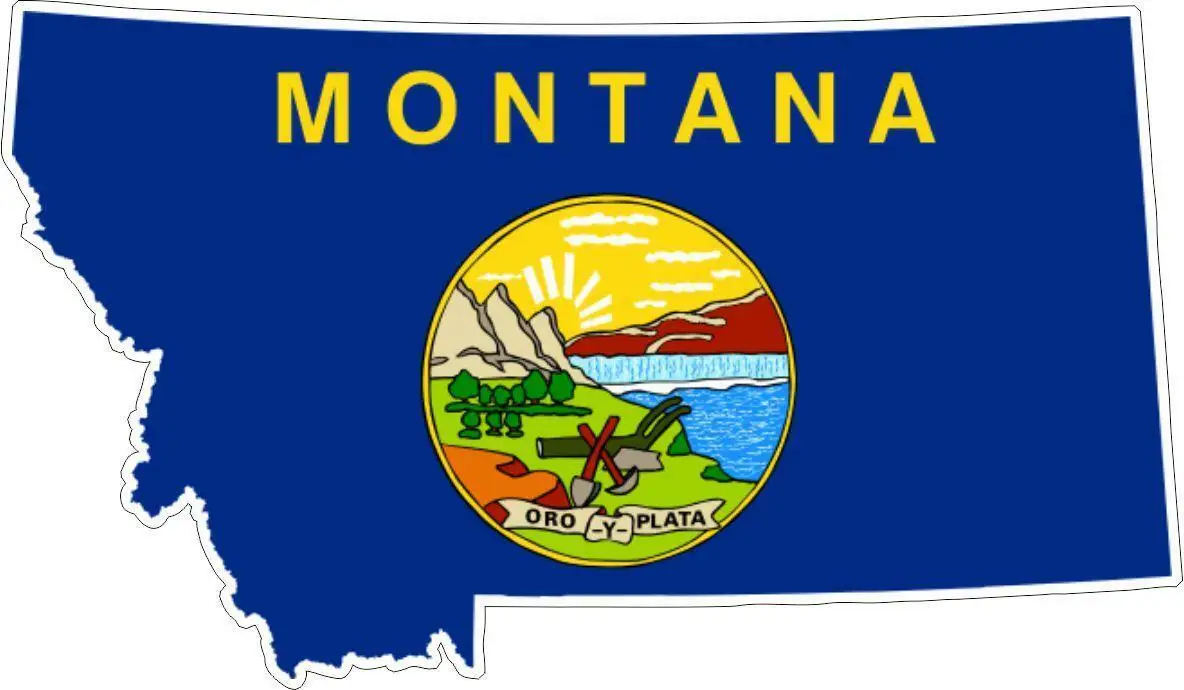 

Sticker Car Moto Map Flag Vinyl Outside Wall Decal Macbbook Montana Usa