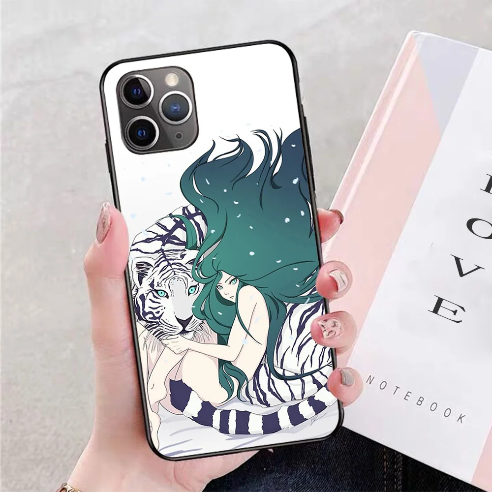 

For iPhone Frosty Goddess Soft TPU Border Apple iPhone Case