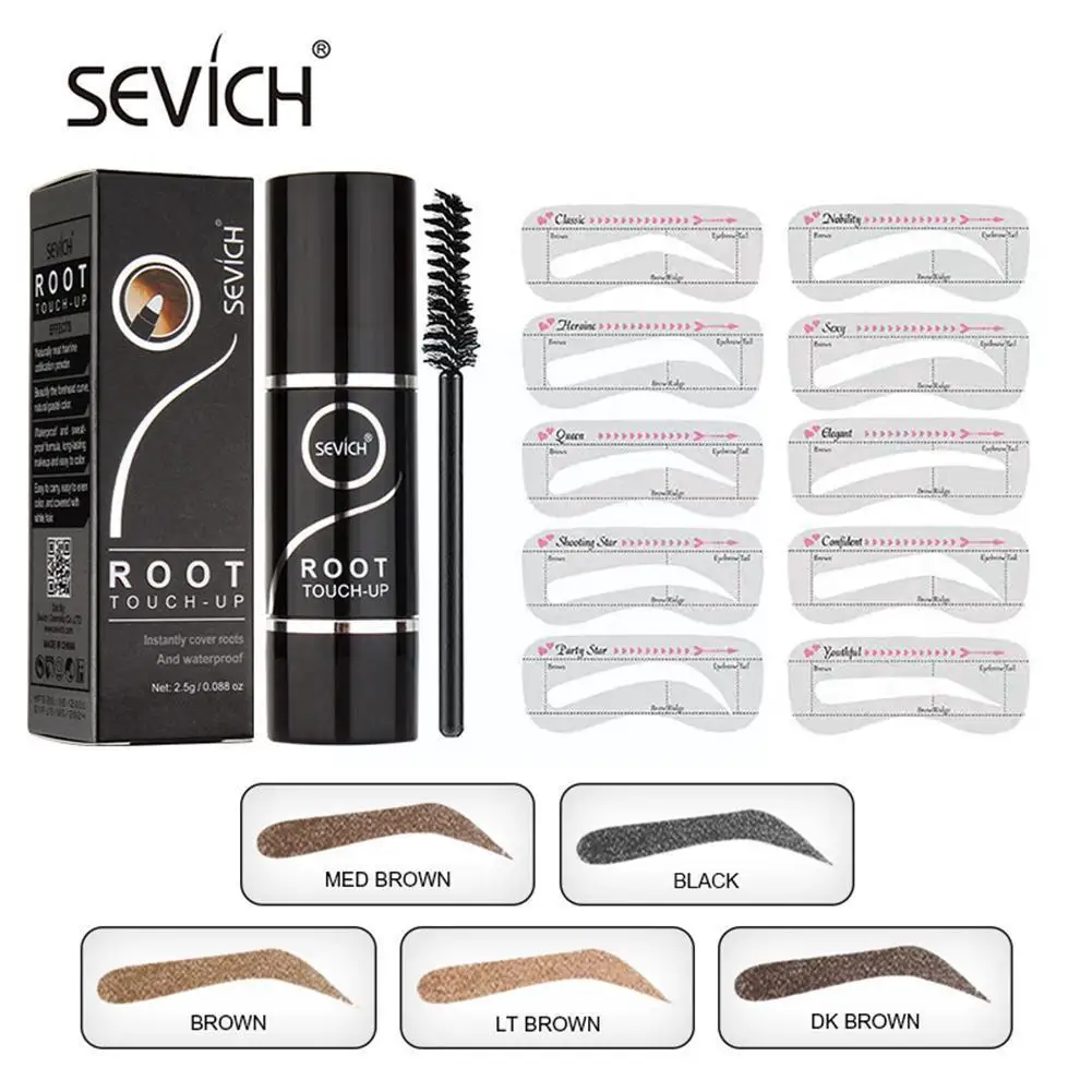 

5 Color Prefect Eyebrow Stamp Shaping Kit Waterproof One Hair Enhancers Step Eyebrow Tint Makeup Natrual Line Eyebrow V9o0