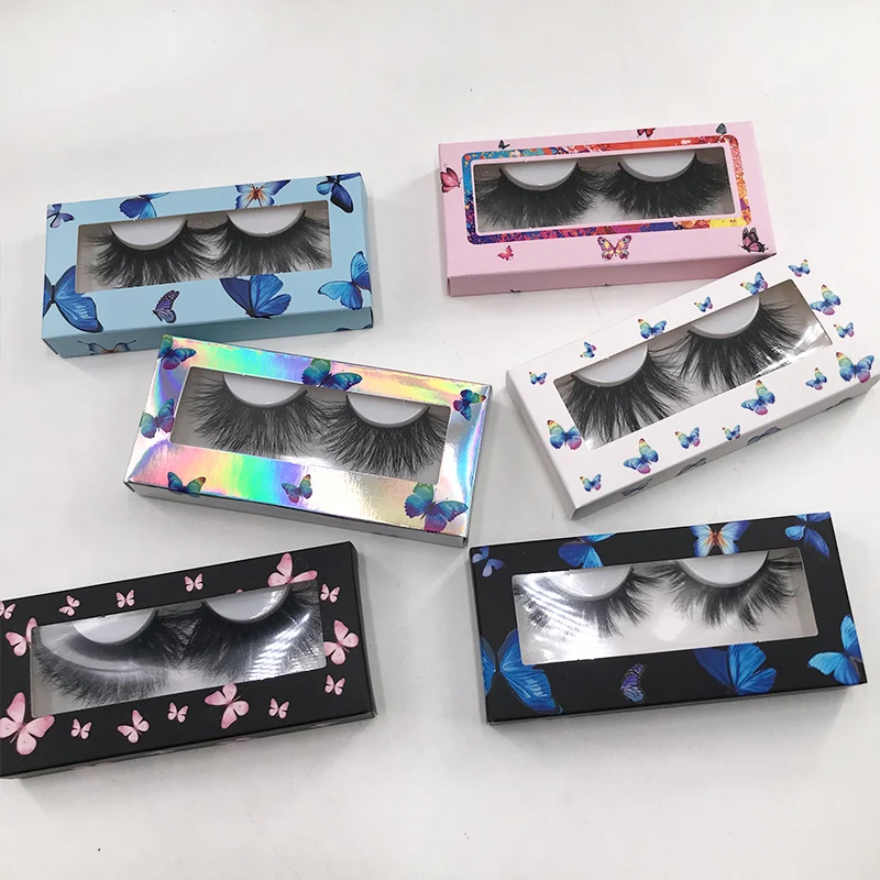 

Коробка для ресниц с бабочками, бумажный картон, голографический чехол, драматический индивидуальный логотип 25 мм, коробка для ресниц