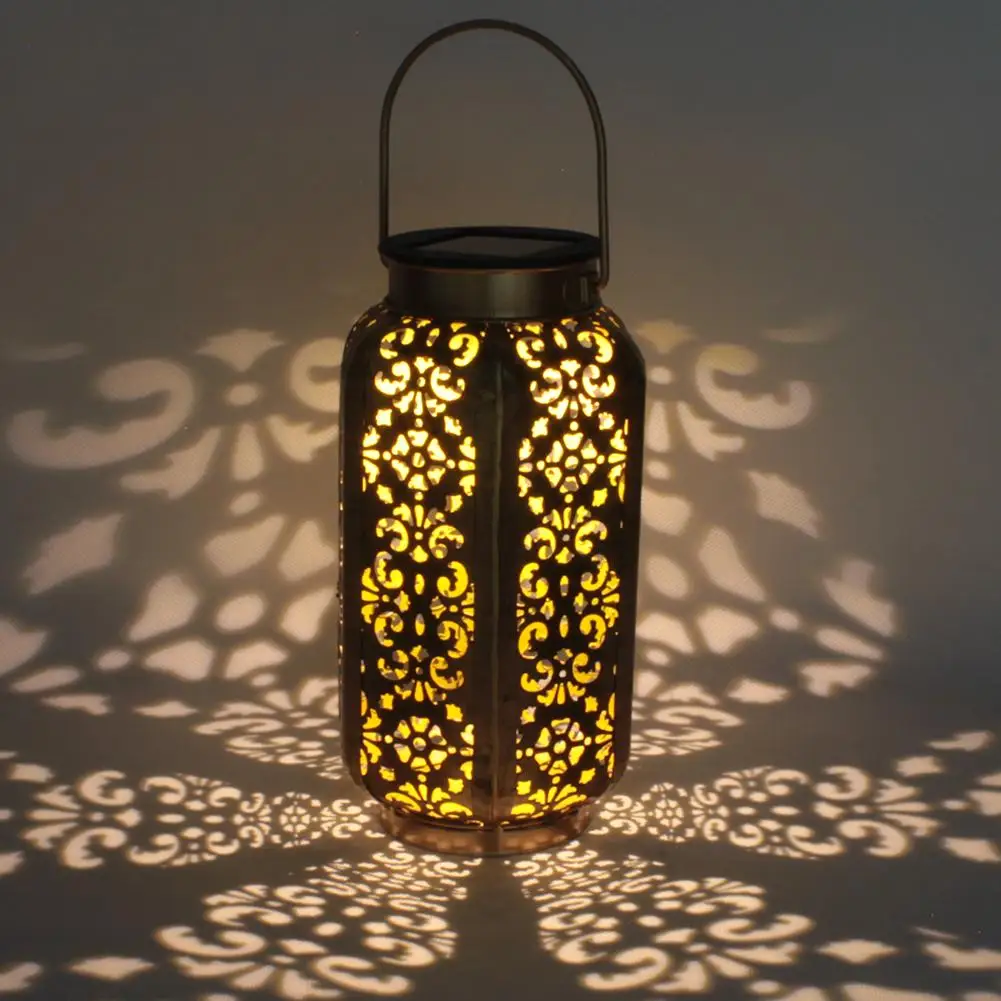 

Наружное освещение Солнечный светодиодный подвесные светильники в ретро-стиле с шестигранной головкой, выдолбленный участки, Водонепрони...