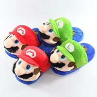 winter plush cotton slippers mario anime cosplay cartoon pattern men women slippers cute adult household shoes large size