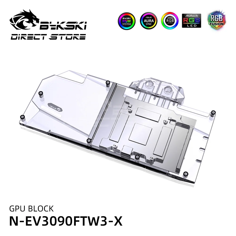 Bykski A-RGB GPU для горного велосипеда блоки EVGA RTX3090 3080 FTW3 ULTR VGA блок водяного