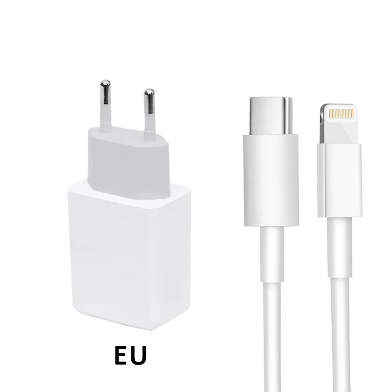 

18W PD Charger Mini Wall Plug USB Fast Charger Portable Type C Travel Charging Adapter with Cable for iphone12/11/XR/XS/Max