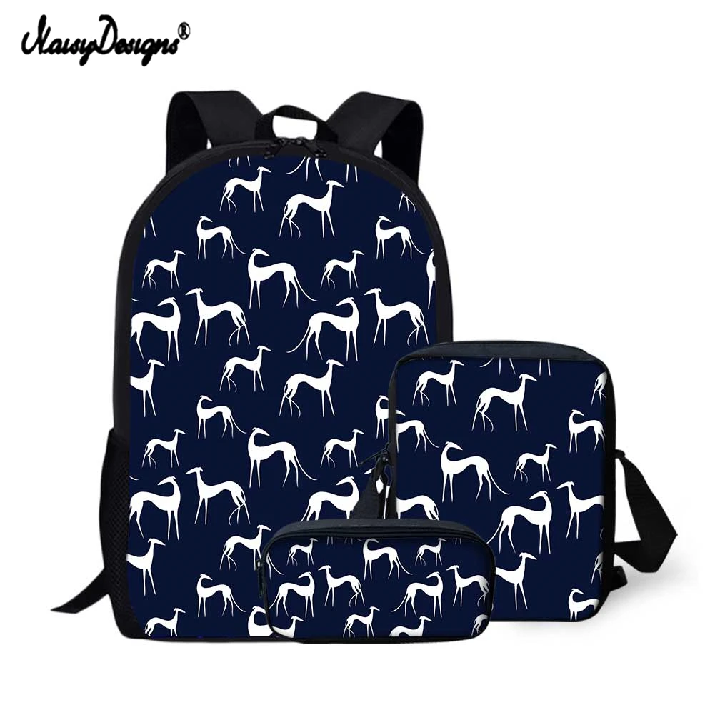 

Красочный рюкзак для девочек-подростков с принтом Greyhound, 3 шт./компл.