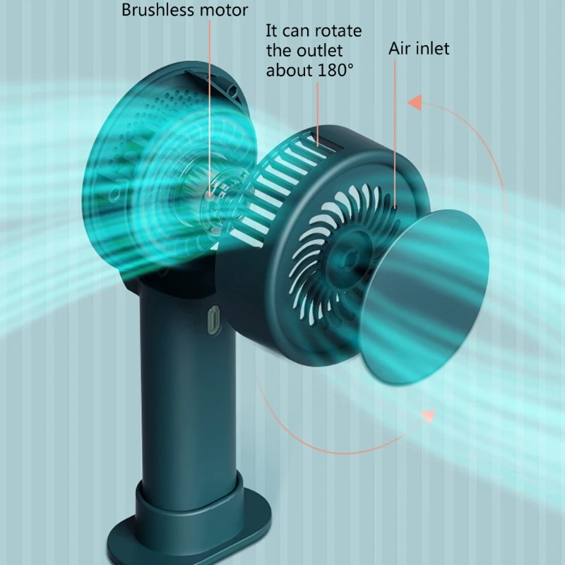 

Mini Portable Handheld Fan USB Bladeless Fan Rechargeable Air Cooler Fans for Home Office Outdoor Travel