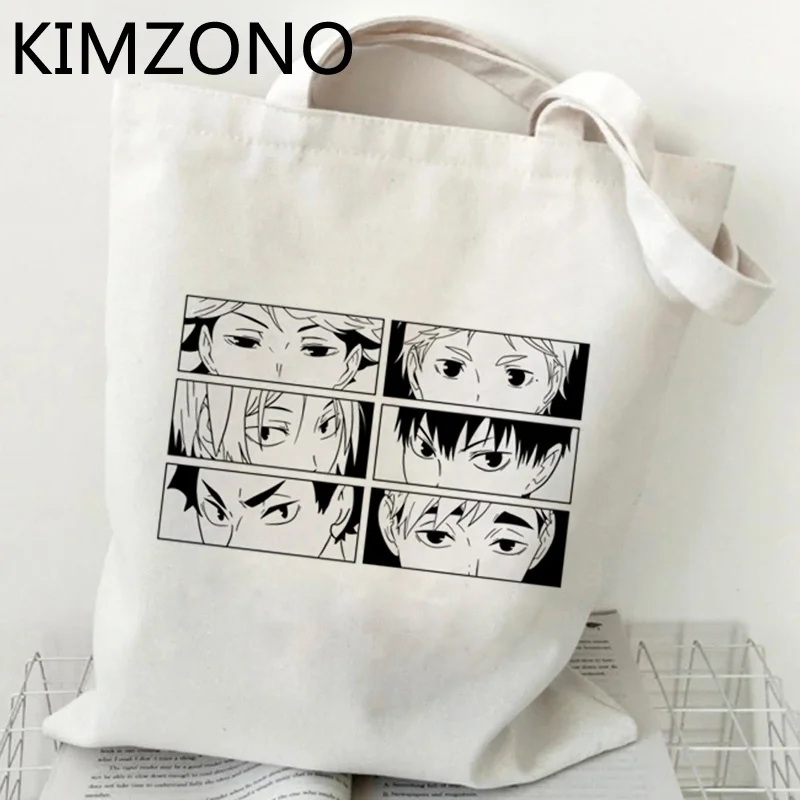 

Haikyuu сумка для покупок bolso bolsa tote экологичный джутовый мешок сумка для покупок reciclaje многоразовые сумки