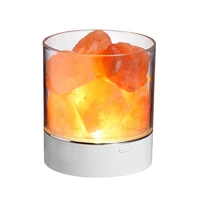 himalayan salt lamp natural crystal light usb rechargable colorful lava light air purifier mood creator release negative ions