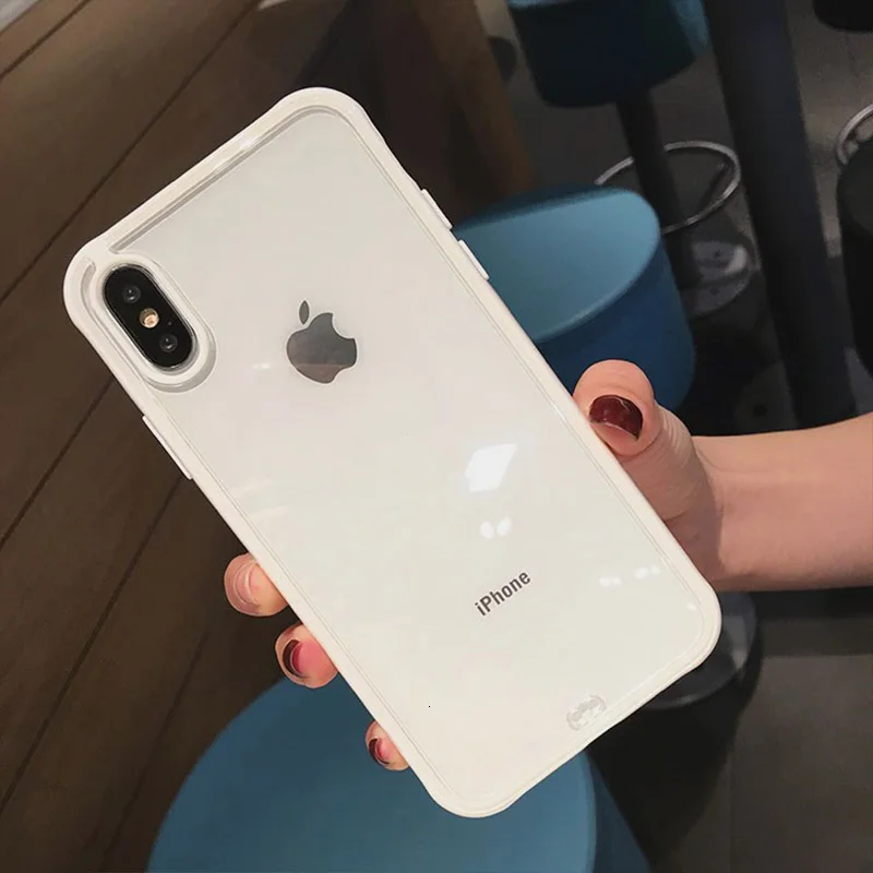 Модный противоударный бампер Прозрачный чехол для телефона для iPhone X 11 XR XS Max 8 7 6 6S Plus Прозрачная защитная задняя силиконовая крышка