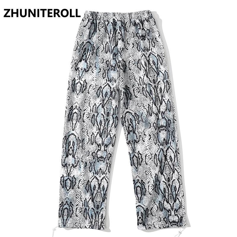 

Harajuku Fashion Hip Hop Men Streetwear Pants Snake Skin Print Baggy Joggers Spring Summer Casual Track Pants Harem Trousers