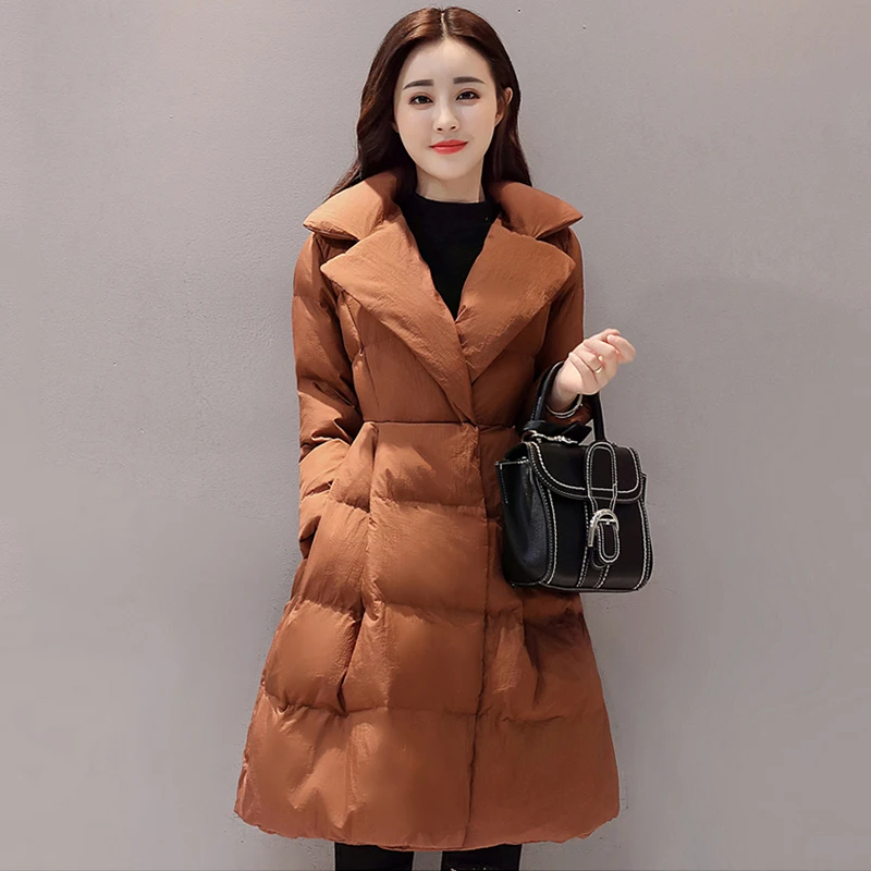 2019 новая Корейская версия Милая элегантная пуховая хлопковая куртка женская