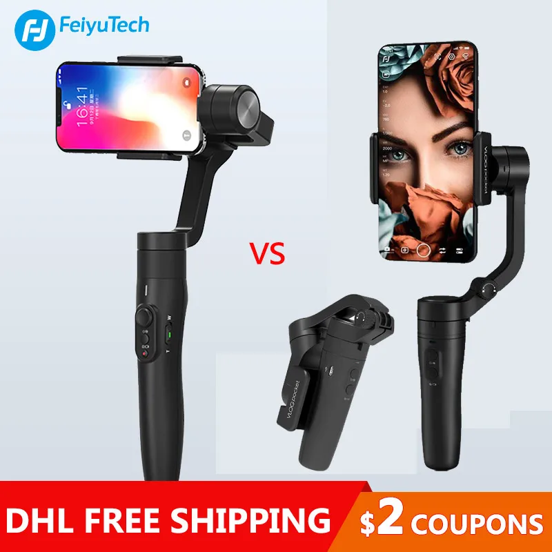 FeiyuTech Vimble 2 vlogpocket 3-осевое переносное Регулируемый шарнирный стабилизатор для камеры GoPro для смартфонов iPhone Pk DJI OSMO MOBILE 2 гладкая Q2