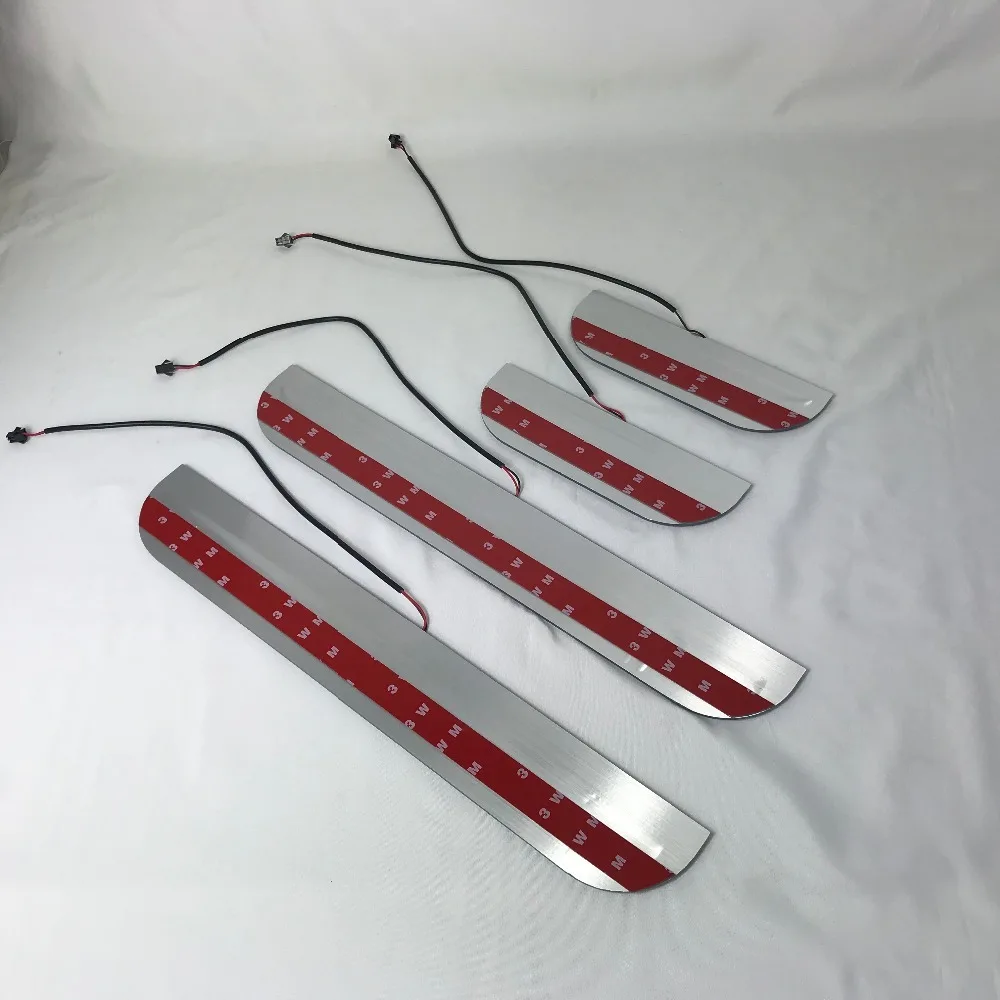

Express delivery led door sill plate strip welcome light threshold guard protectors for jeep grand cherokee