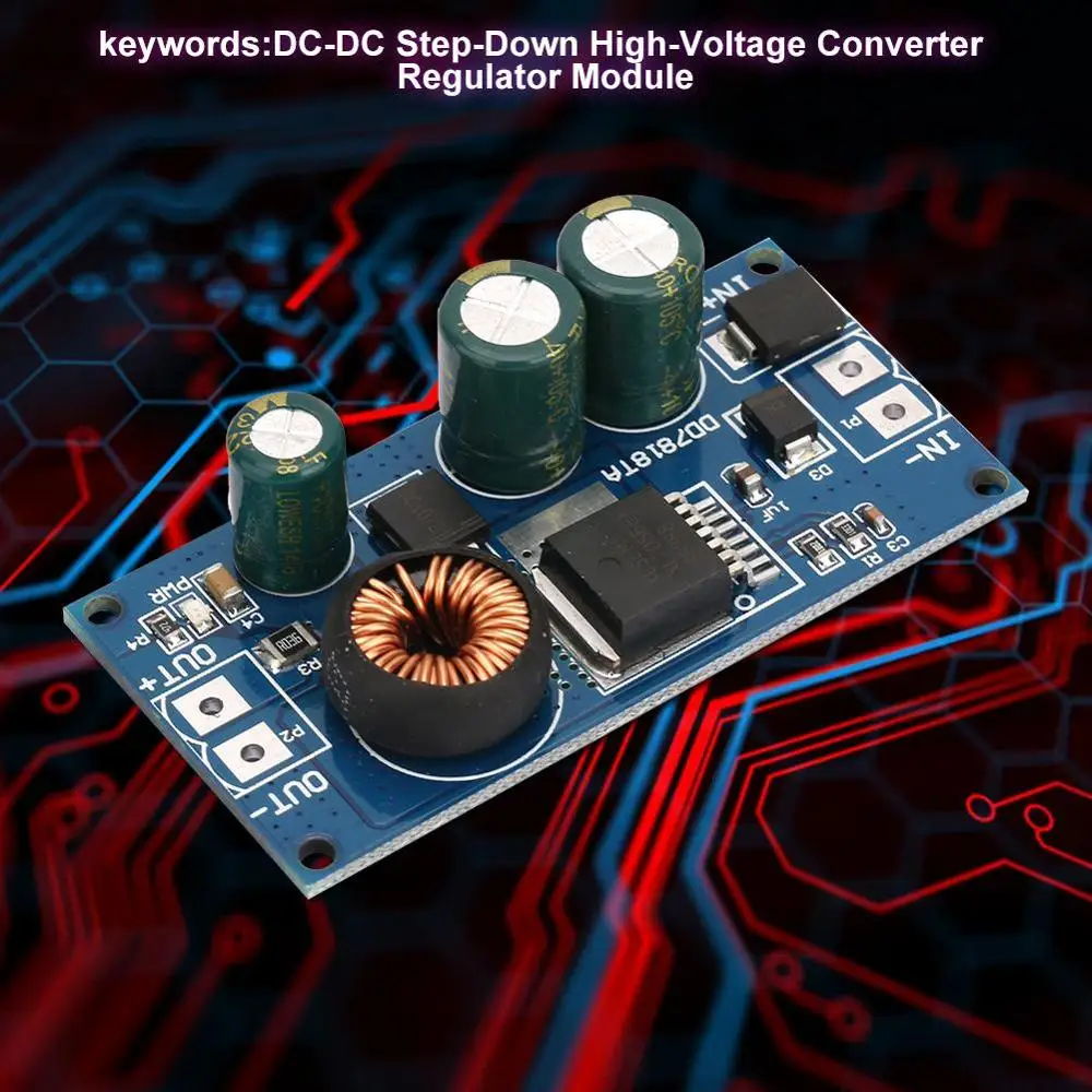 2.1A DC-DC понижающий модуль питания высокого напряжения преобразователь питания зарядное устройство понижающий модуль 10-80 в