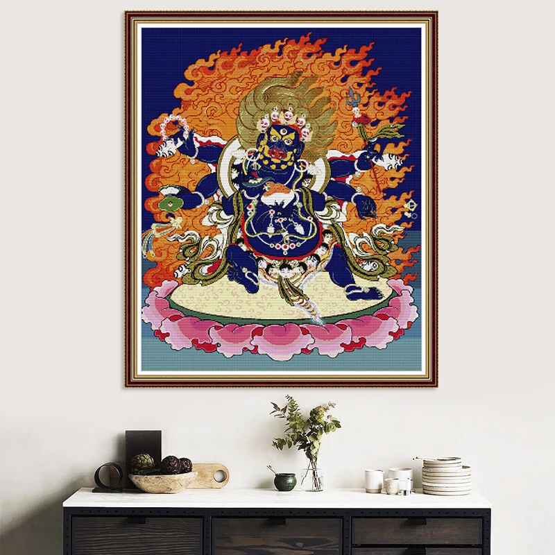 

Набор для вышивки крестиком Joy Sunday Thangka 11 и 14CT, игла и набор ниток, используется для украшения дома, ручная работа