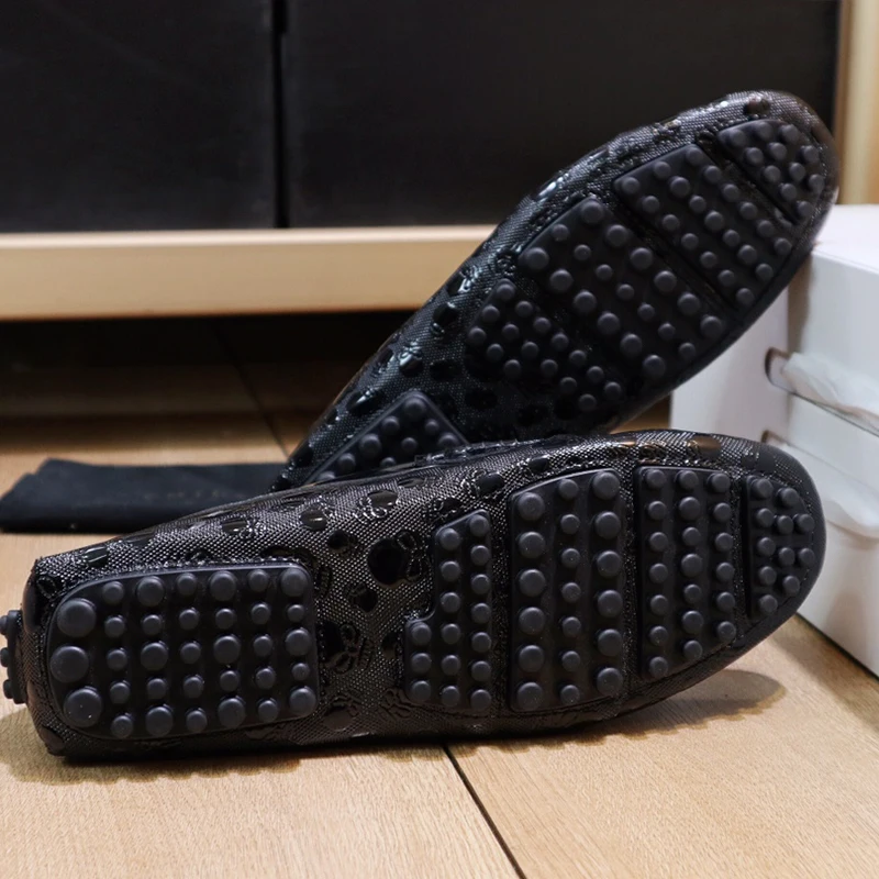 

Germany 2021 spring new starbags PP original skeleton hardware logo men's embossed bean shoes leather lace up men's shoes