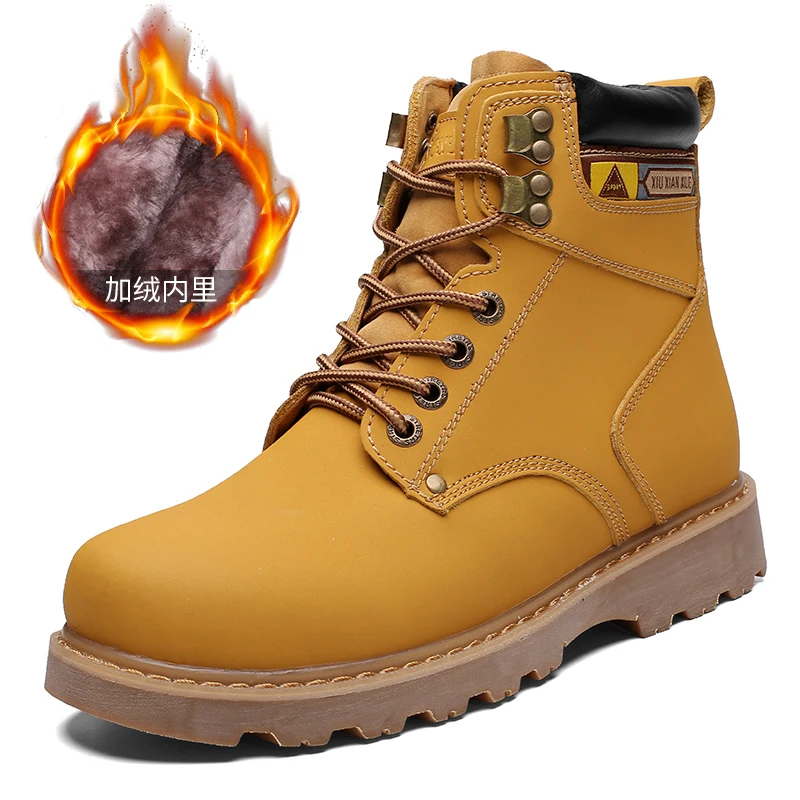 

Male Winter Boots For Ankle Boots Steel Toe Work Shoes Men Safety Shoes Military Ankel Boots Puncture-Proof Snow Boots Non-slip
