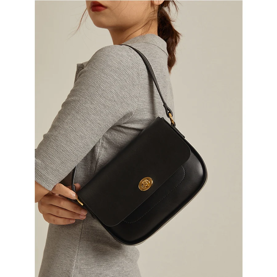 

Women Fashionable Shoulder Bags New Female Messenger Bag Soild Color Underarm Bags Black Handbags All-Match Ladies Crossbody Bag