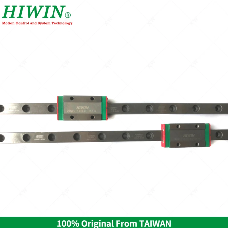 Бесплатная доставка 2 шт. Линейный направляющий рельс из нержавеющей стали HIWIN MGN9 длиной 250 мм с кареткой MGN9H Slider Long для 3D-принтера.