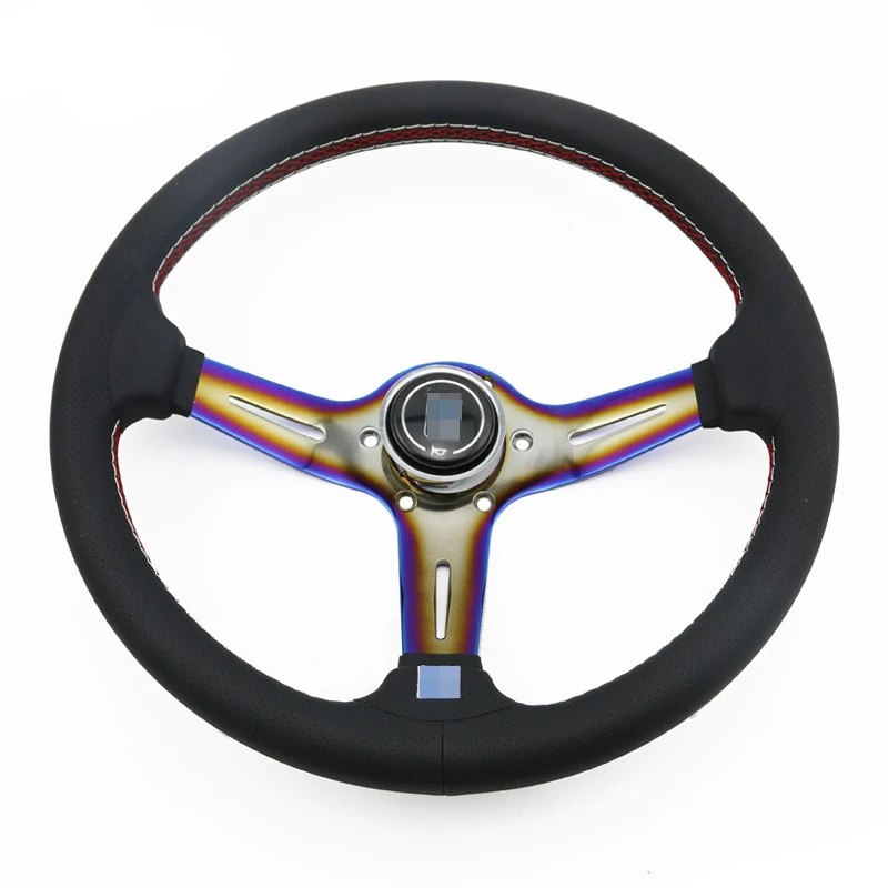 14&quot 350mm Auto Steering Wheel Universal Modified Deep Dish Go-kart Racing Sports Grilled Blue | Автомобили и мотоциклы