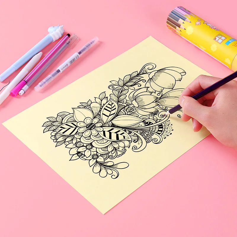 Цветная бумага А4 180 г разноцветная Оригами ручной работы толстый картон Детский