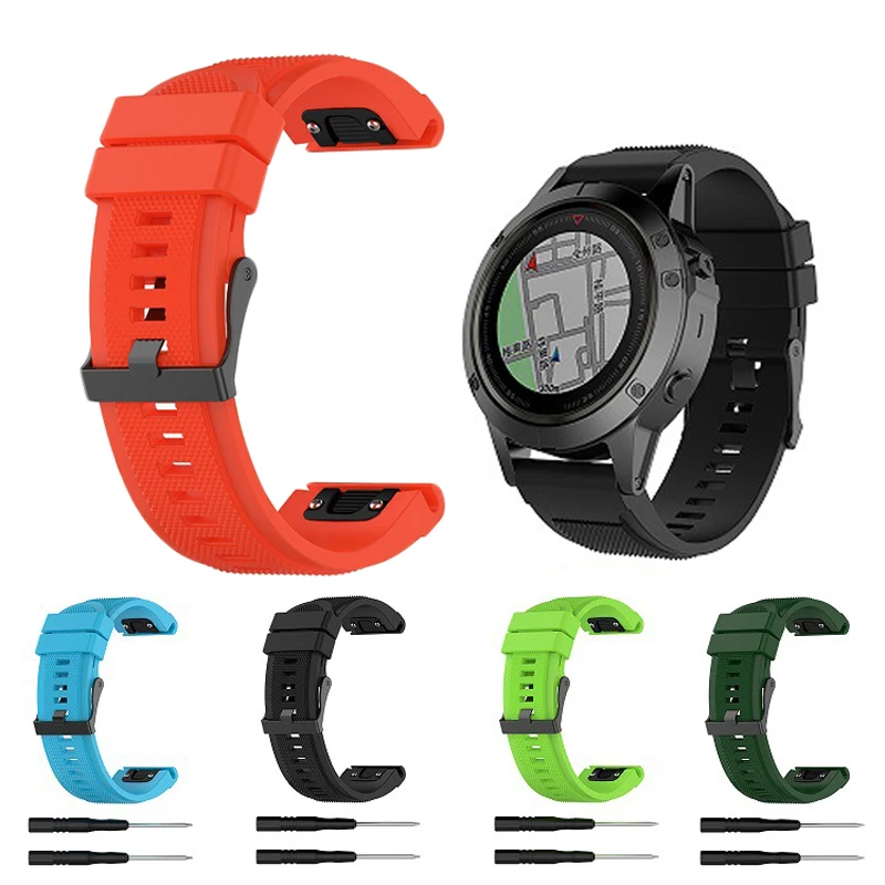 

26mm quick fit strap for Garmin Fenix 6X 5X smart watch accessories Bracelet sport silicone wrist strap band for Garmin Fenix 3